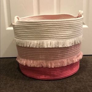 Pink ombré storage basket